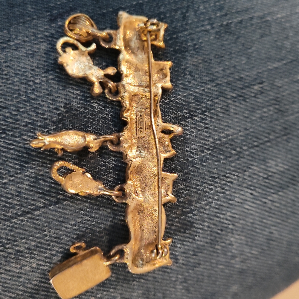Oajc vintage cat pin